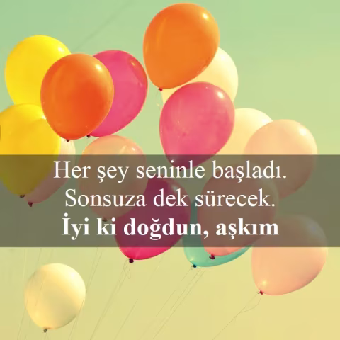 Her şey seninle başladı. Sonsuza dek sürecek. İyi ki doğdun, aşkım.