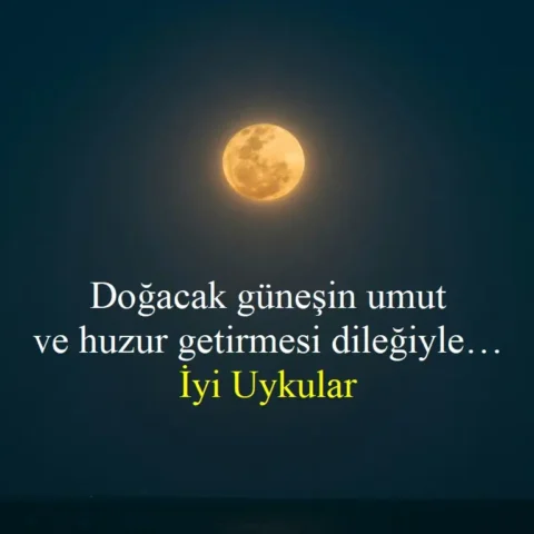 Doğacak güneşin umut ve huzur getirmesi dileğiyle… İyi uykular.