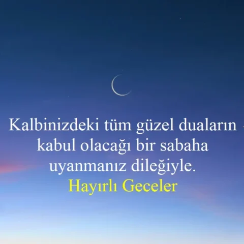 Kalbinizdeki tüm güzel duaların kabul olacağı bir sabaha uyanmanız dileğiyle.