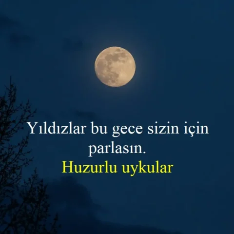 Yıldızlar bu gece sizin için parlasın. Huzurlu uykular.