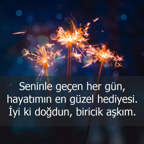 Seninle geçen her gün, hayatımın en güzel hediyesi. İyi ki doğdun, biricik aşkım.