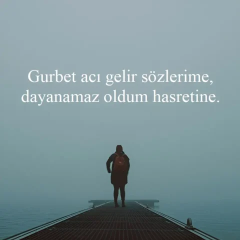 Gurbet acı gelir sözlerime, dayanamaz oldum hasretine.
