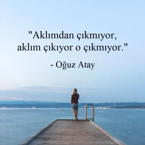 "Aklımdan çıkmıyor, aklım çıkıyor o çıkmıyor." - Oğuz Atay