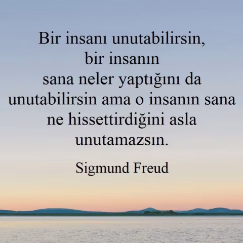 Sigmund Freud: "Bir insanı unutabilirsin, bir insanın sana neler yaptığını da unutabilirsin ama o insanın sana ne hissettirdiğini asla unutamazsın."