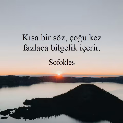Kısa bir söz, çoğu kez fazlaca bilgelik içerir.