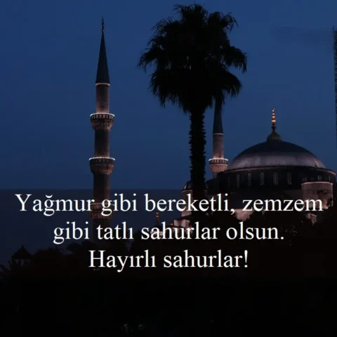 Yağmur gibi bereketli, zemzem gibi tatlı sahurlar olsun. Hayırlı sahurlar!