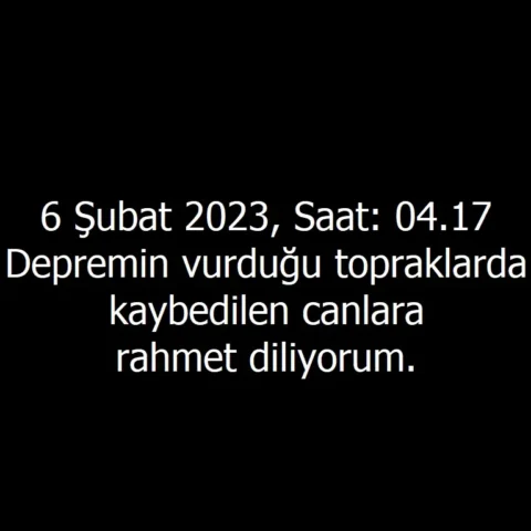 Depremin vurduğu topraklarda kaybedilen canlara rahmet diliyorum.