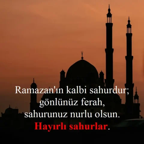 Ramazan'ın kalbi sahurdur; gönlünüz ferah, sahurunuz nurlu olsun. Hayırlı sahurlar.